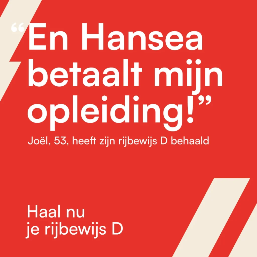 Campagnebeeld Hansea: Hansea Academy: 690 inschrijvingen rijbewijs D